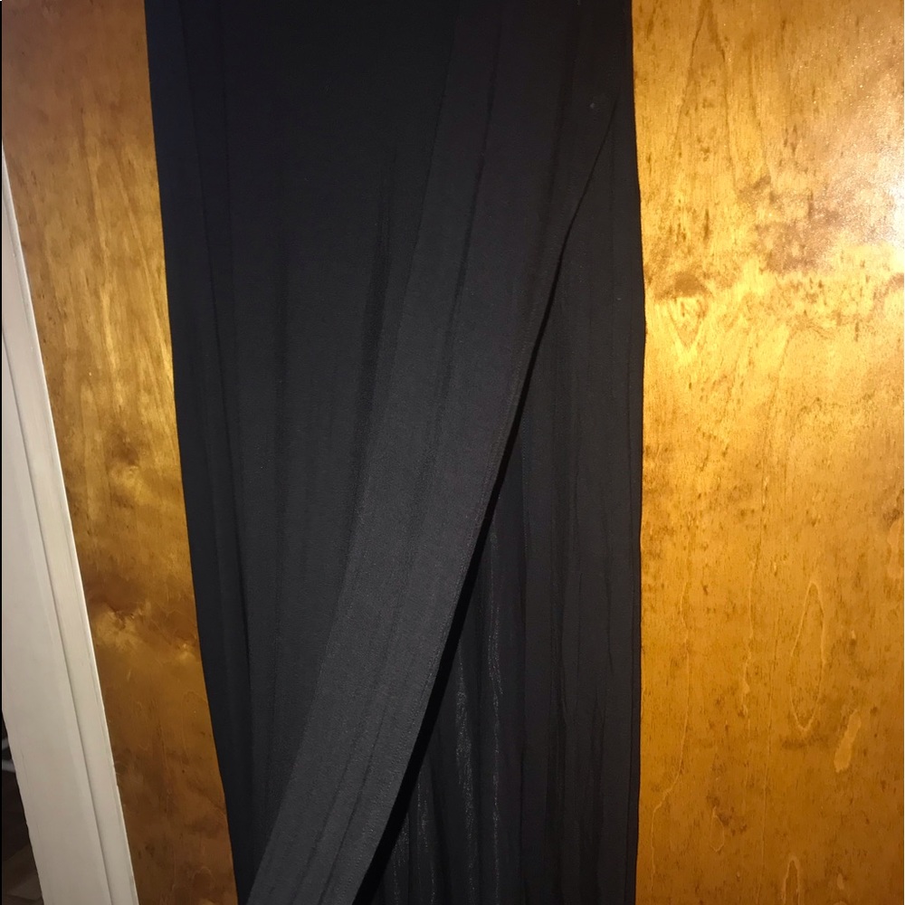 Never Worn Black Maxi Skirt with Slit